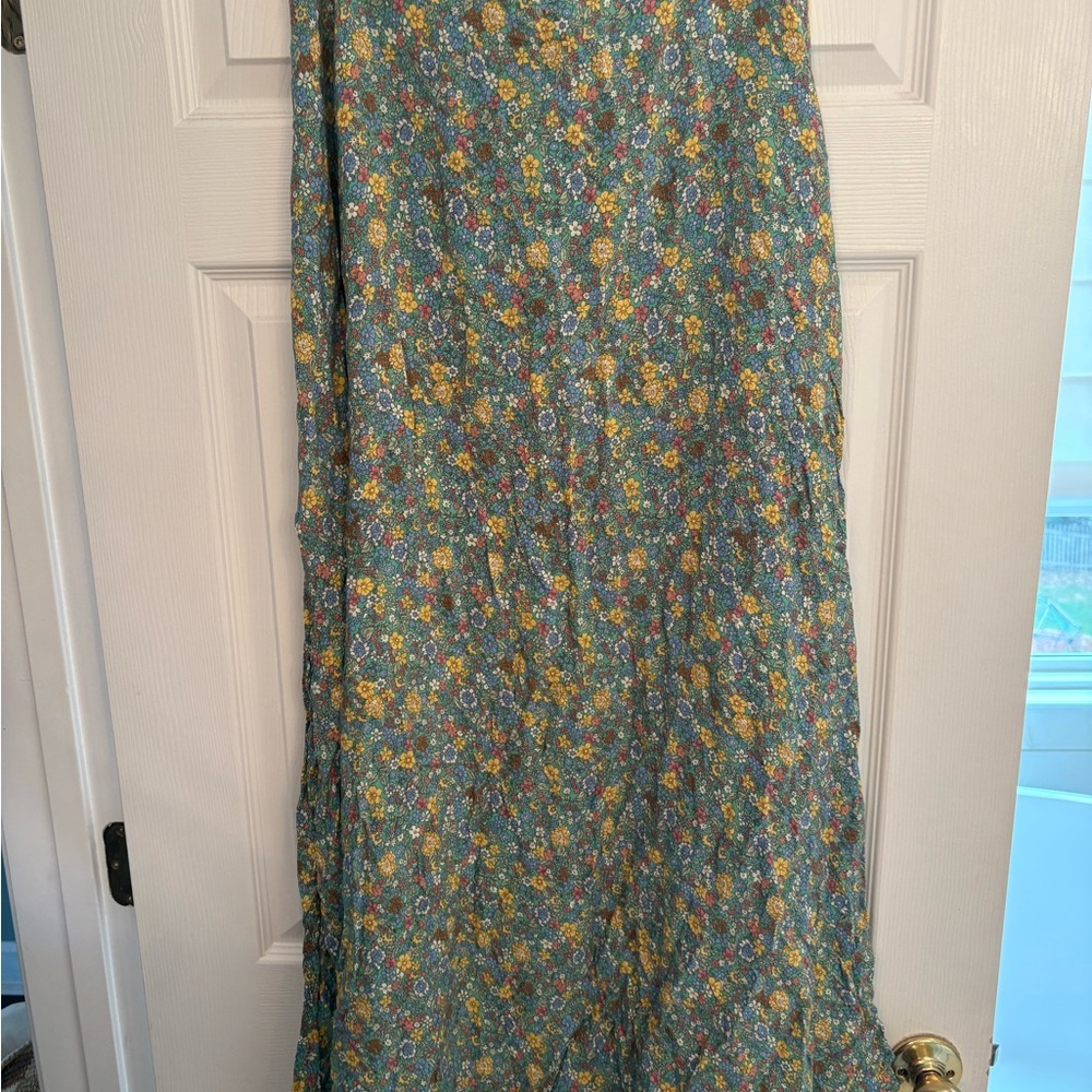 NATURAL LIFE Blue Maxi A-Line Skirt for Casual Resort Wear
